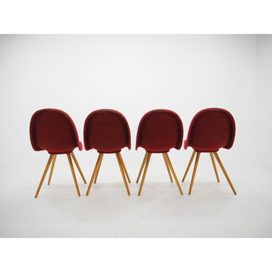 Image 1 of Set van 4 vintage houten stoelen van Miroslav Navrátil, 1960