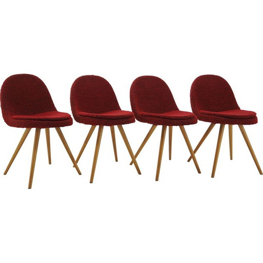 Set van 4 vintage houten stoelen van Miroslav Navrátil, 1960