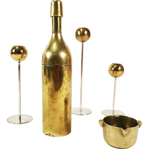 Vintage messing shaker, Italië 1960