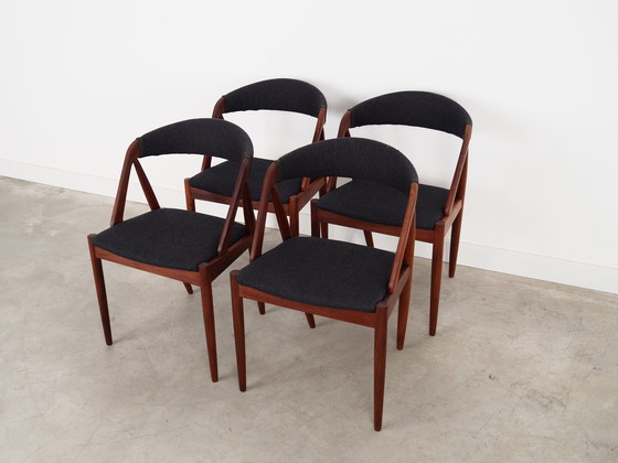 Image 1 of Set van vier teakhouten stoelen, Deens ontwerp, 1970S, Ontwerper: Kai Kristiansen