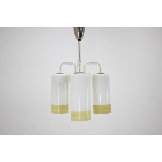 Image 1 of Vintage kroonluchter van plastic, glas en metaal, Tsjecho-Slowakije 1970