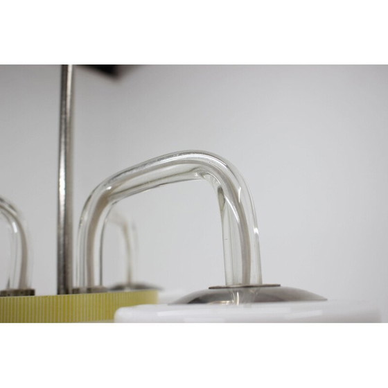 Image 1 of Vintage kroonluchter van plastic, glas en metaal, Tsjecho-Slowakije 1970