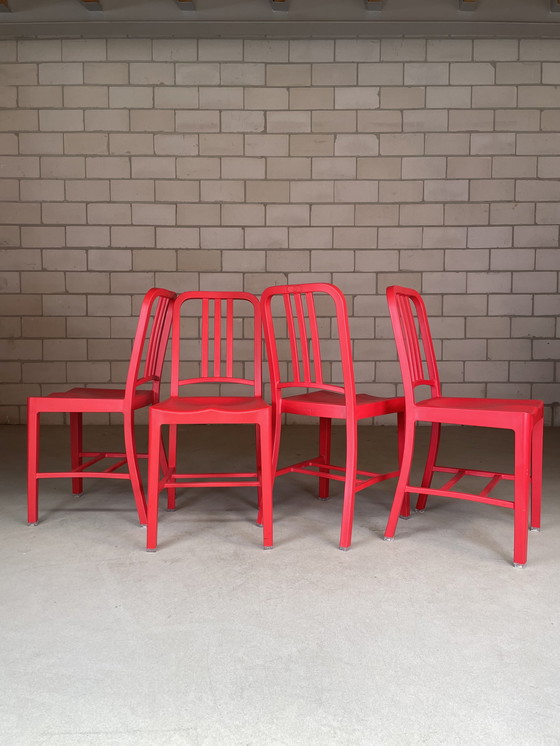 Image 1 of 4x Emeco Coca Cola chair rood