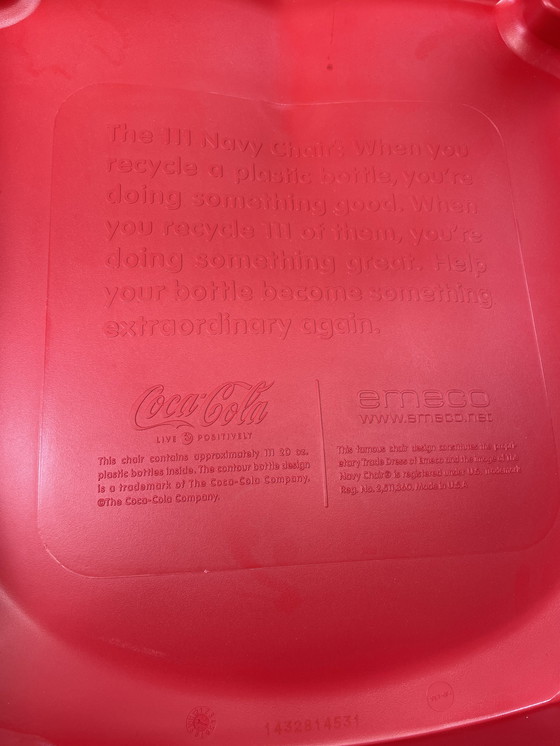 Image 1 of 4x Emeco Coca Cola chair rood