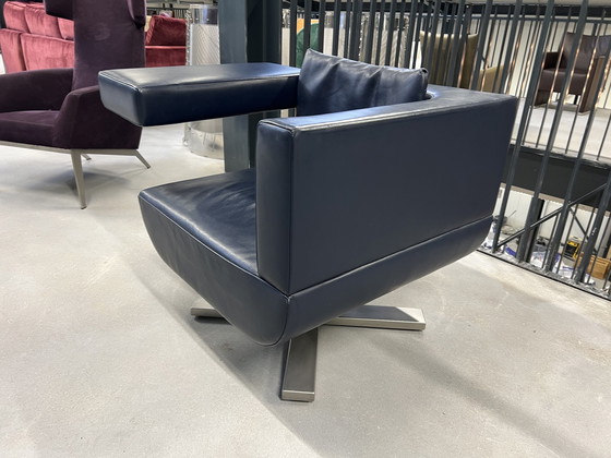 Image 1 of Jori Chillap Draai fauteuil blauw leer