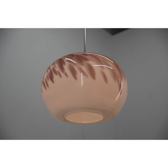 Image 1 of Vintage Art glas hanglamp, Tsjecho-Slowakije 1970
