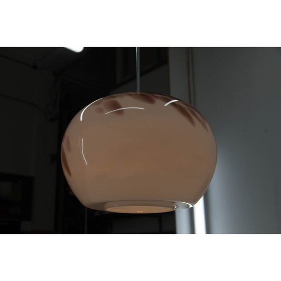 Image 1 of Vintage Art glas hanglamp, Tsjecho-Slowakije 1970