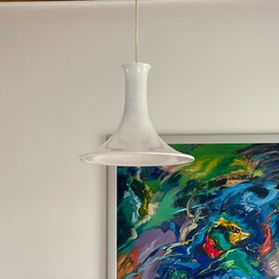 Image 1 of 60s Holmegaard Opaal Glazen Hanglamp