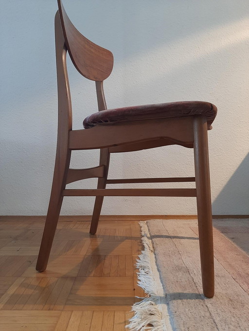 6 X Deense vintage stoelen