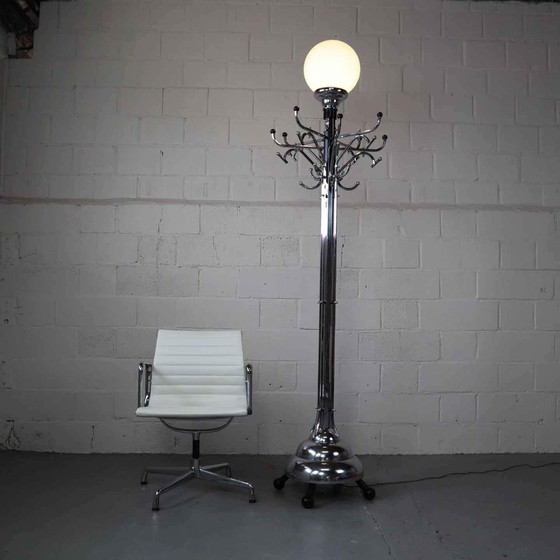 Image 1 of Large Art Deco coat rack/floor lamp