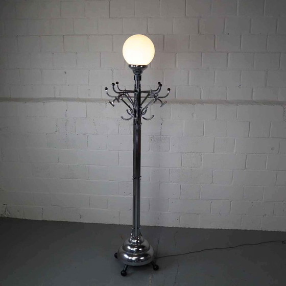 Image 1 of Large Art Deco coat rack/floor lamp