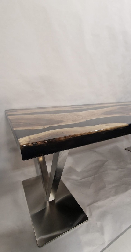 Image 1 of Epoxy Rivier Tafel Inclusief Onderstel