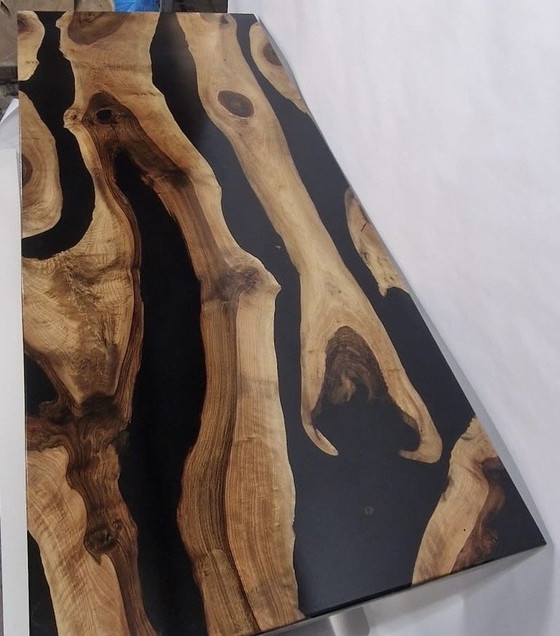 Image 1 of Epoxy Rivier Tafel Inclusief Onderstel