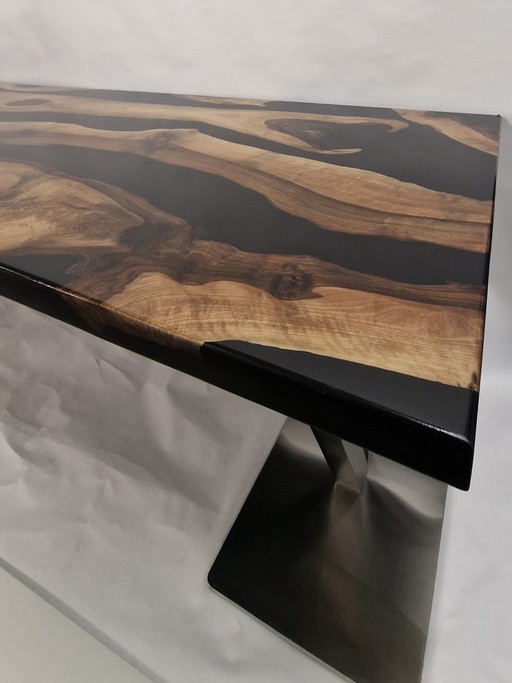 Epoxy Rivier Tafel Inclusief Onderstel