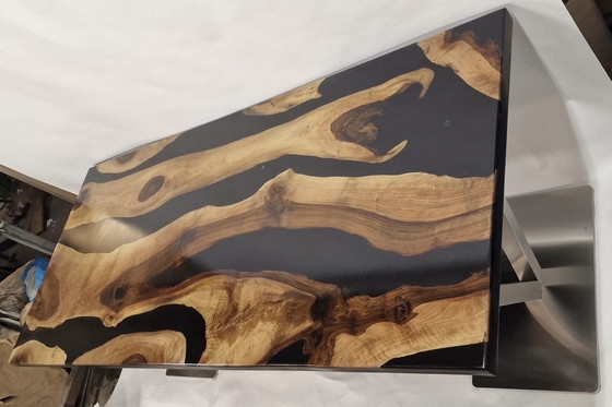 Image 1 of Epoxy Rivier Tafel Inclusief Onderstel