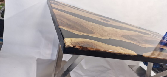 Image 1 of Epoxy Rivier Tafel Inclusief Onderstel