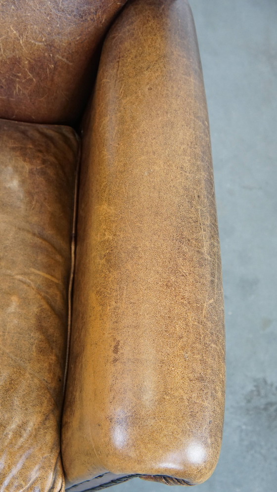 Image 1 of Fauteuil/ Armchair Gemaakt Van Schapenleer