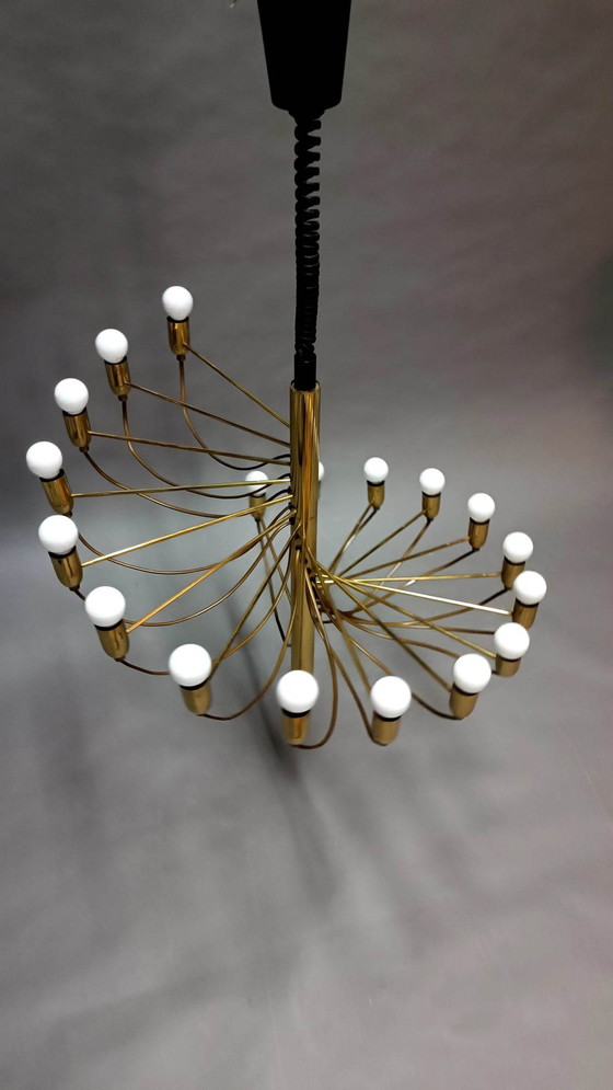 Image 1 of Spiral brass chandelier