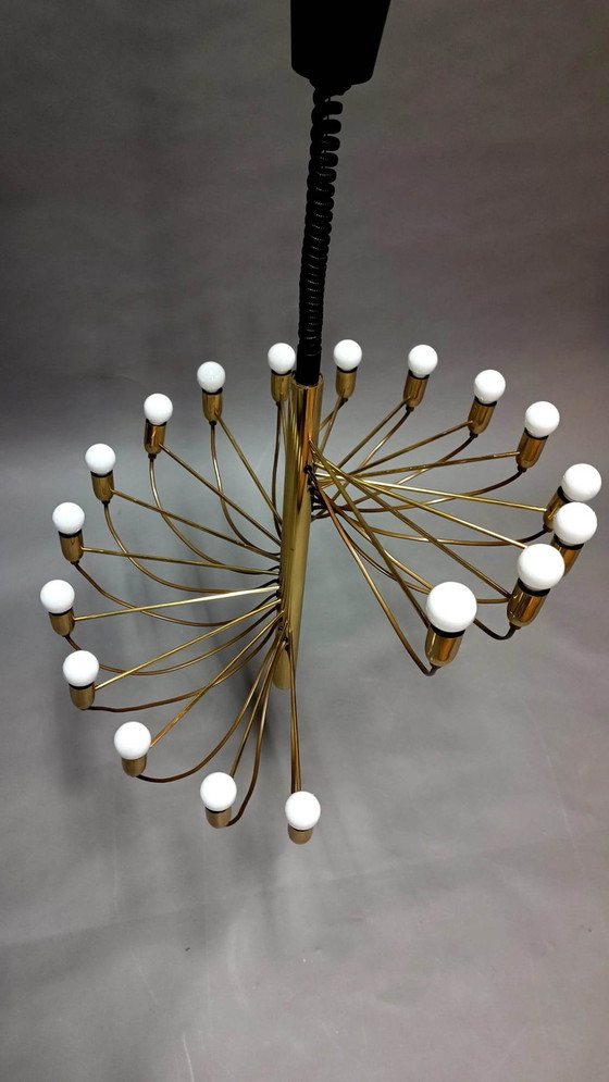 Image 1 of Spiral brass chandelier