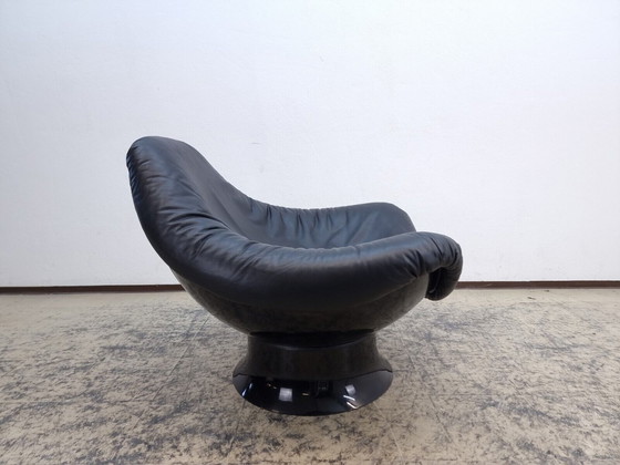 Image 1 of Mario Brunu Rodica Stoel Zeldzaamheid designer fauteuil echt leer fauteuil uniek stuk