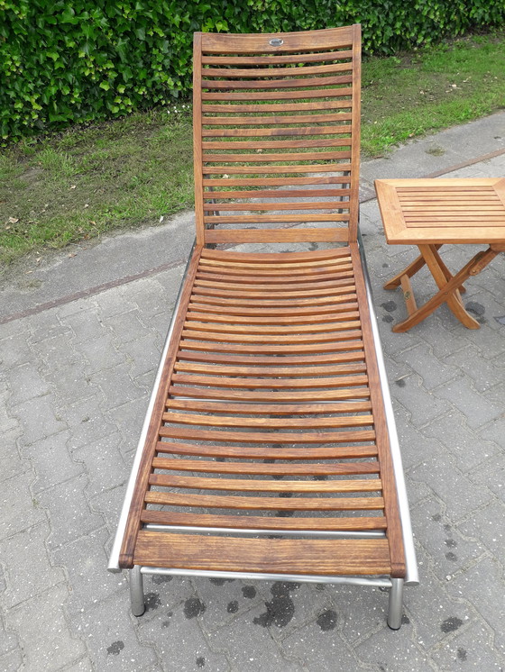 Image 1 of 2 Hartman Prestige ligbedden RVS/teak 200 cm lang