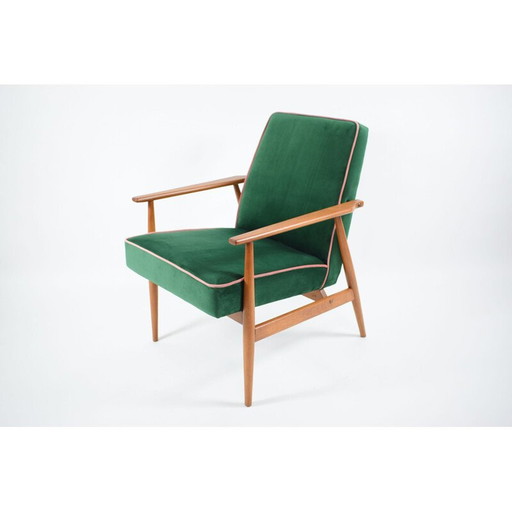 Fauteuil mid century 300-190 designer H.Lis groen fles roze 1970