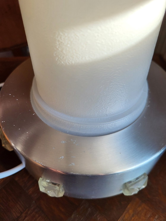 Image 1 of Space Age Hanglamp, Chromé En Mat Glas, Jaren 1960-1970