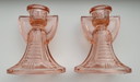 Twee Val Saint Lambert Kandelaars 'Victoria' Luxval