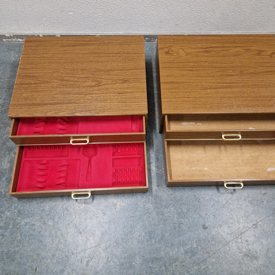 Image 1 of 2 Zwevende Vintage Nachtkastjes Ladekast Set 