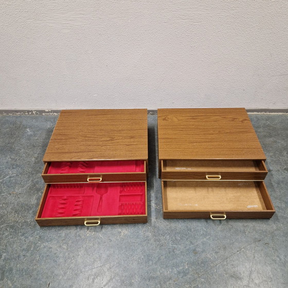 Image 1 of 2 Zwevende Vintage Nachtkastjes Ladekast Set 