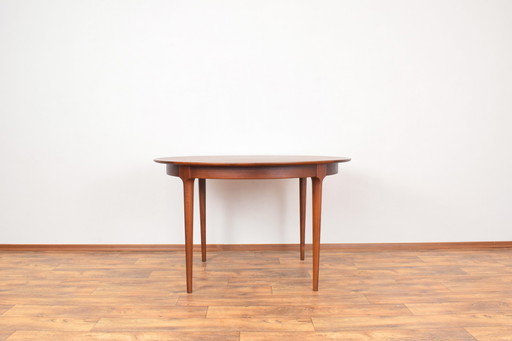 Mid Century Deense teakhouten eettafel, 1960.