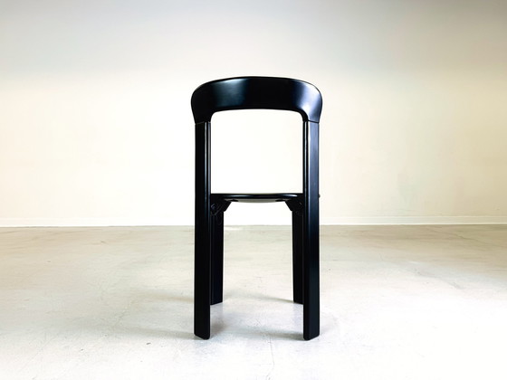 Image 1 of Set van 2 vintage stoelen zwart Bruno Rey Kusch & Co jaren 1970 ontwerp nieuw gelakt