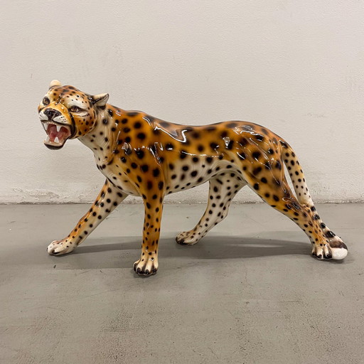 Vintage luipaard/panter beeld