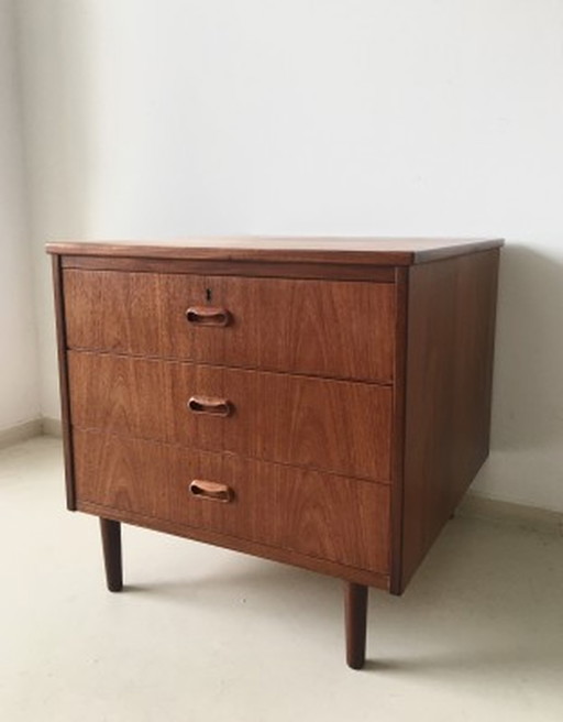 Vintage Deense Ladekast Teak 1960's