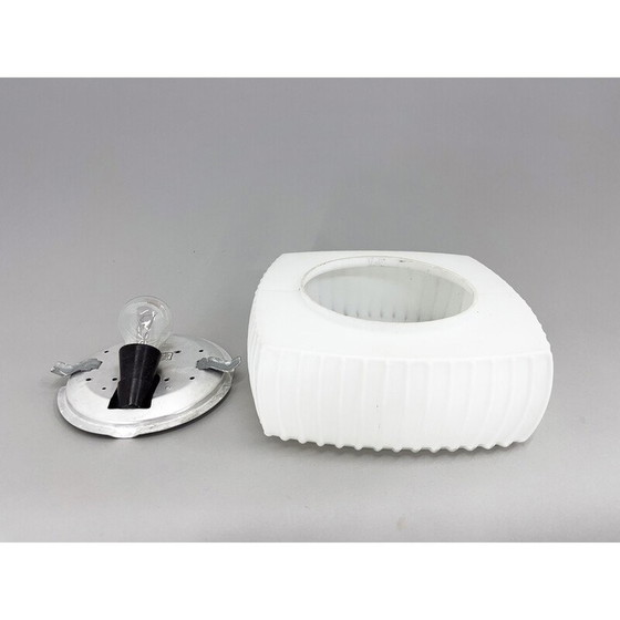 Image 1 of Vintage plafondlamp in melkglas, Tsjechoslowakije 1970