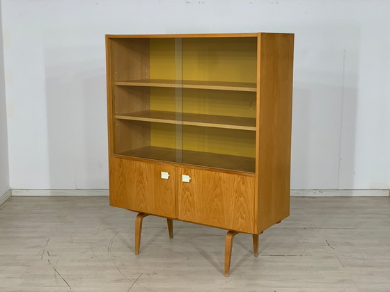 Image 1 of Mid Century hellerau vitrinekast highboard serie 427/d