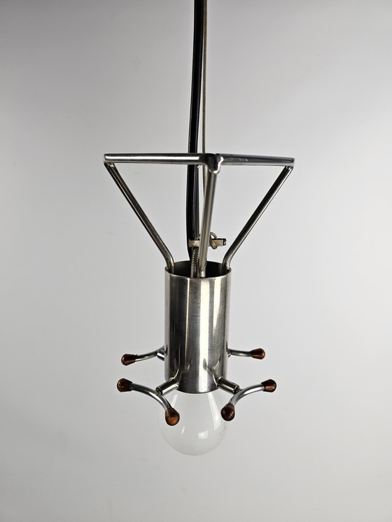 Image 1 of Tulp Hanglamp Ijsglas Carlo Nason Voor Kalmar Franken 