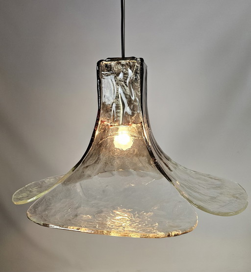 Tulp Hanglamp Ijsglas Carlo Nason Voor Kalmar Franken 