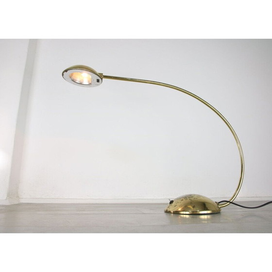 Image 1 of Vintage gouden boog tafellamp van Meblo, 1980