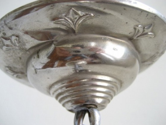 Image 1 of Art Deco hanglamp met matglazen bol