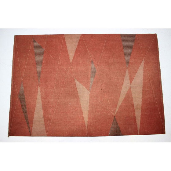 Image 1 of Vintage geometrisch tapijt, 1950