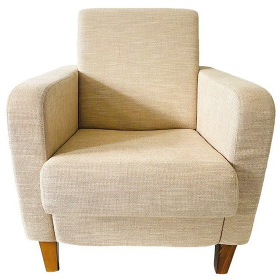 Image 1 of Vintage Linnen fauteuil beige