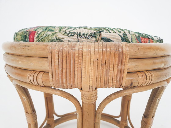 Image 1 of Vintage Rattan Stool, 1960'S