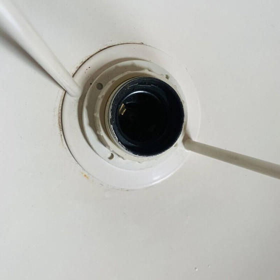 Image 1 of Vintage hanglamp van wit gelakt metaal, Italië