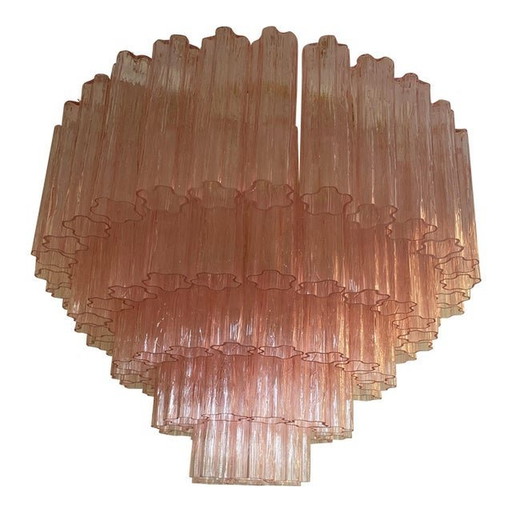 Roze "Tronchi" Murano glazen wandlamp