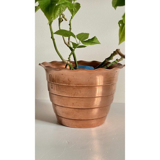 Image 1 of Vintage koperen plantenbak "Mur de Barrez", 1960