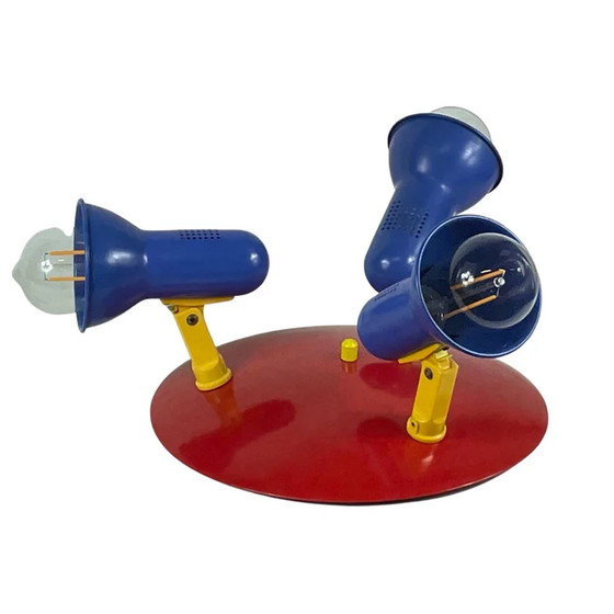 Image 1 of Vintage plafond- of wandlamp - Memphis stijl / Space Age - Three spots