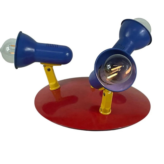 Image 1 of Vintage plafond- of wandlamp - Memphis stijl / Space Age - Three spots