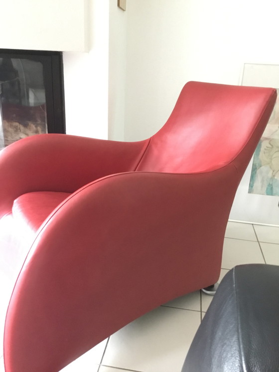 Image 1 of Montis fauteuil + hocker Gerard van den Berg