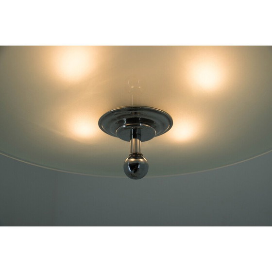 Image 1 of Vintage kroonluchter in aluminium en chroom, jaren 1930